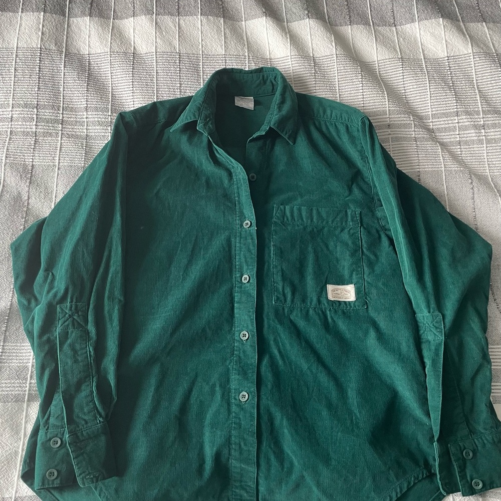 Women’s 100% Cotton Forest Green Button Up